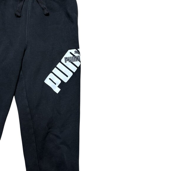 Puma Jogger Sweatpants Boys Size Medium 10/12 Black - Picture 4 of 4